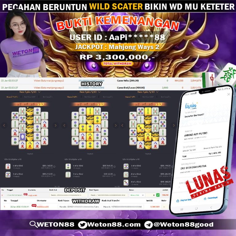 JPG BUKTI KEMENANGAN MAHYONG WAYS